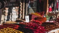 close up view of arranged traditional georgian desserts churchchel Royalty Free Stock Photo