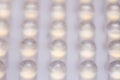 Close up view of array of micro LEDS under the diffuser