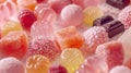 Close-up view of assorted colored jelly sweets Royalty Free Stock Photo