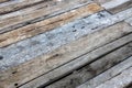 A close-up view of the background, many different old wooden panels Royalty Free Stock Photo