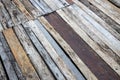 A close-up view of the background, many different old wooden panels Royalty Free Stock Photo