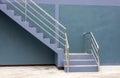 Close-up view of the background of the stairway sideways, the purple-gray wall