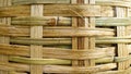 Close up view bamboo basket texture. copy space