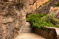 Stone stairs in Monastery of Varlaam in Meteora Royalty Free Stock Photo