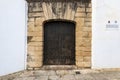 Beautiful ornate decoration of wooden door