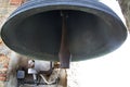 Close up view of bell in belfry