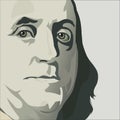 Close up view of Ben Franklin Royalty Free Stock Photo