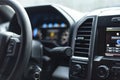 black car dashbord selective focus Royalty Free Stock Photo