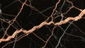 Black marble texture with intricate copper veins creating a and dramatic abstract pattern Royalty Free Stock Photo