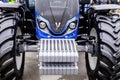 Close-Up View of Blue Agricultural Valtra Tractor in Detail