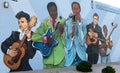 Close Up View of Blues Mural, West Memphis Arkansas