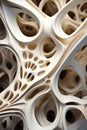 A close up view of a bone structure. Generative AI image. Royalty Free Stock Photo