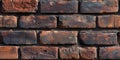 A close up view of a brick wall made of bricks. This versatile image can be used in various projects Royalty Free Stock Photo