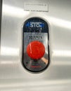 Red Emergency Stop Button for Machine Safety Royalty Free Stock Photo