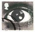 Close up image of a British stamp