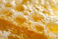 Close Up View of Bubbles on Yellow Surface Royalty Free Stock Photo