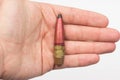 view of bullets in woman hand Royalty Free Stock Photo