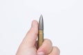 view of bullets in woman hand Royalty Free Stock Photo