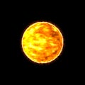 Close up view of the burning sun. Full part of the sun shape. Surface solar explosion. Royalty Free Stock Photo