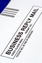 Close-up view of a Business Reply Mail