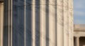 Fluted Marble Column in Sunlight and Shadow Royalty Free Stock Photo