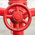Industrial Red Fire Hydrant Control Valve Royalty Free Stock Photo