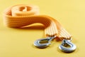 close up view of car tow rope Royalty Free Stock Photo