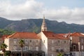 Jelsa - Close up view of catholic church St Mary in coastal town Jelsa on Hvar island in Dalmatia, South Croatia, Europe Royalty Free Stock Photo