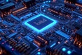 Close-up view of a central processing unit Royalty Free Stock Photo