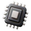 Close-up view of a central processing unit Royalty Free Stock Photo