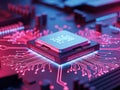 Close-up view of a central processing unit Royalty Free Stock Photo