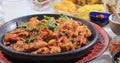 Close up view of a chicken tikka masala with Indian spices Royalty Free Stock Photo