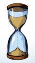 Old hourglass. Vector drawing icon Royalty Free Stock Photo