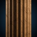 Close-up view of a classical architectural column with vertical fluting. The column Royalty Free Stock Photo