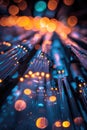 Close up view of a cluster of bright lights. Ideal for adding a festive touch to any design project