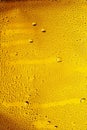 Close up view of cold drops on the glass of beer Royalty Free Stock Photo