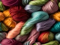 close - up view of a colored yarn for knitting Royalty Free Stock Photo
