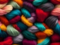 close - up view of a colored yarn for knitting Royalty Free Stock Photo