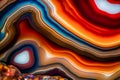 Close up view of colorful Agate crystal slice for background use