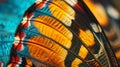 Close up view of colorful butterfly wing Royalty Free Stock Photo