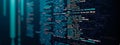 Close-up view of colorful computer code on screen, software development concept, programming languages, technology background, Royalty Free Stock Photo