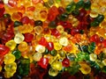 view of colorful fruit gummy jelly, Candy background Royalty Free Stock Photo