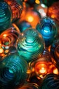 a close up view of colorful glass balls Royalty Free Stock Photo