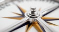 Close-up view of a compass symbolizing navigation and adventure Royalty Free Stock Photo