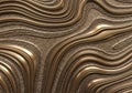 Intricate textured abstract fractal patterns with metallic and earthy tones Royalty Free Stock Photo