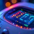 Futuristic Control Panel with Glowing Digital Display Royalty Free Stock Photo