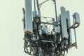 Close up view of the communications bundle in a Telco Tower