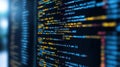 Close-up View of Computer Code Royalty Free Stock Photo
