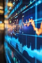 Computer Screen with Graphs Royalty Free Stock Photo