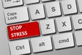 Keyboard with stop stress button Royalty Free Stock Photo
